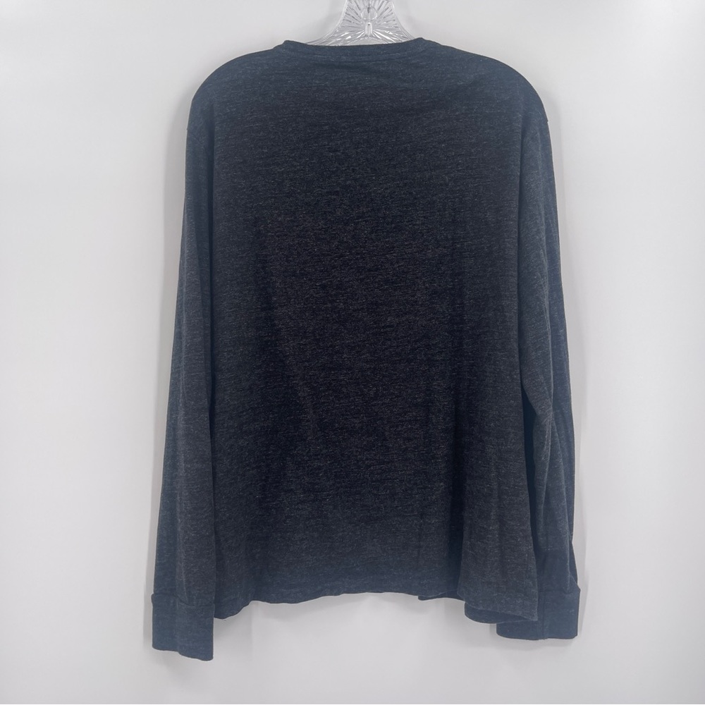 Polo Ralph Lauren Tee Shirt Custom Fit Gray Long Sleeve Men's Size Large - Picture 2 of 5